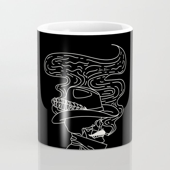 Love or Die Tryin' Cowhand - Black & White Coffee Mug Gallery Image 4