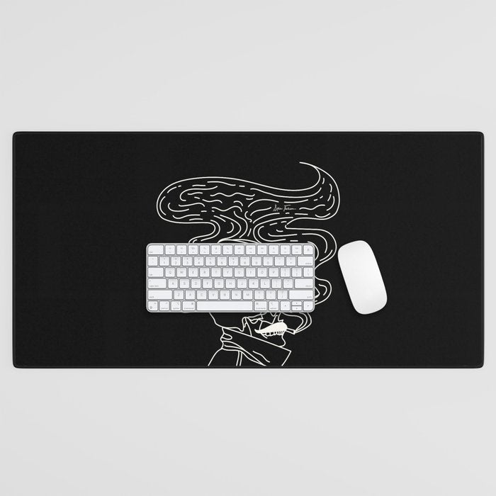 Love or Die Tryin' Cowhand - Black & White Desk Mat Gallery Image 1