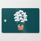 Hot cloud baloon - moon and star Cutting Board Gallery Image 1