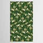 Birds & Flowers Green Tablecloth Gallery Image 2