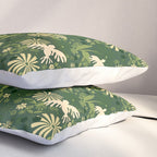 Birds & Flowers Green Pillow Sham Gallery Image 3