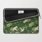 Birds & Flowers Green Laptop Sleeve Gallery Image 2