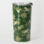 Birds & Flowers Green Travel Mug Gallery Image 2