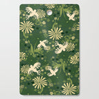 Birds & Flowers Green Cutting Board Gallery Image 1
