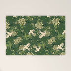 Birds & Flowers Green Welcome Mat Gallery Image 1