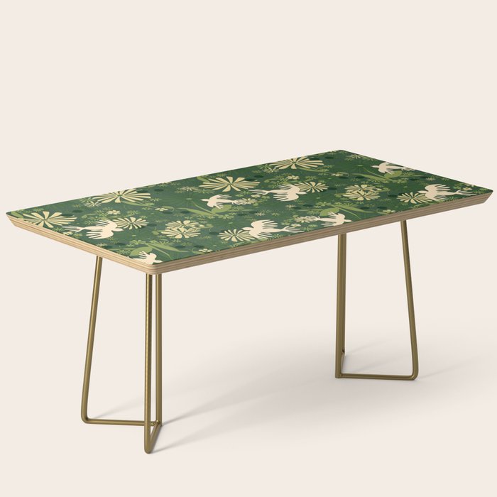 Birds & Flowers Green Coffee Table Gallery Image 2
