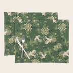Birds & Flowers Green Placemat Gallery Image 1