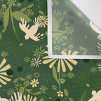 Birds & Flowers Green Wall Tapestry Gallery Image 3