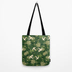 Birds & Flowers Green Tote Bag Gallery Image 2