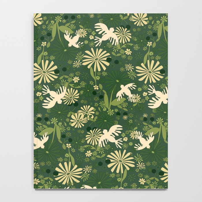 Birds & Flowers Green Notebook Gallery Image 4
