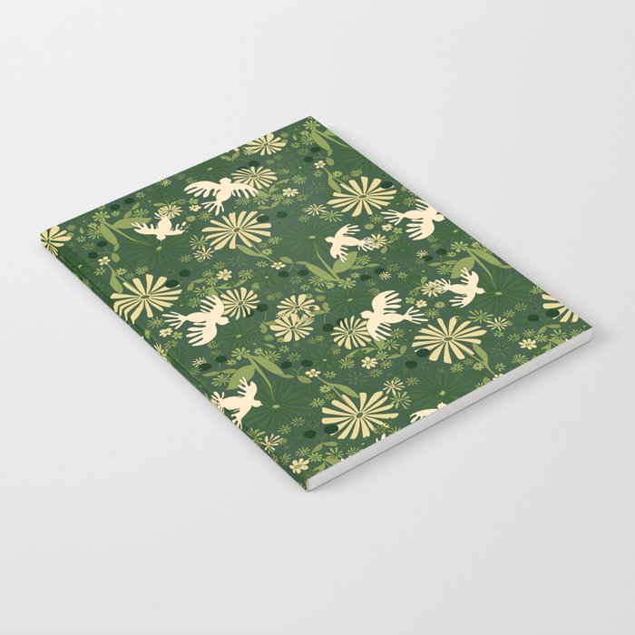 Birds & Flowers Green Notebook Gallery Image 2