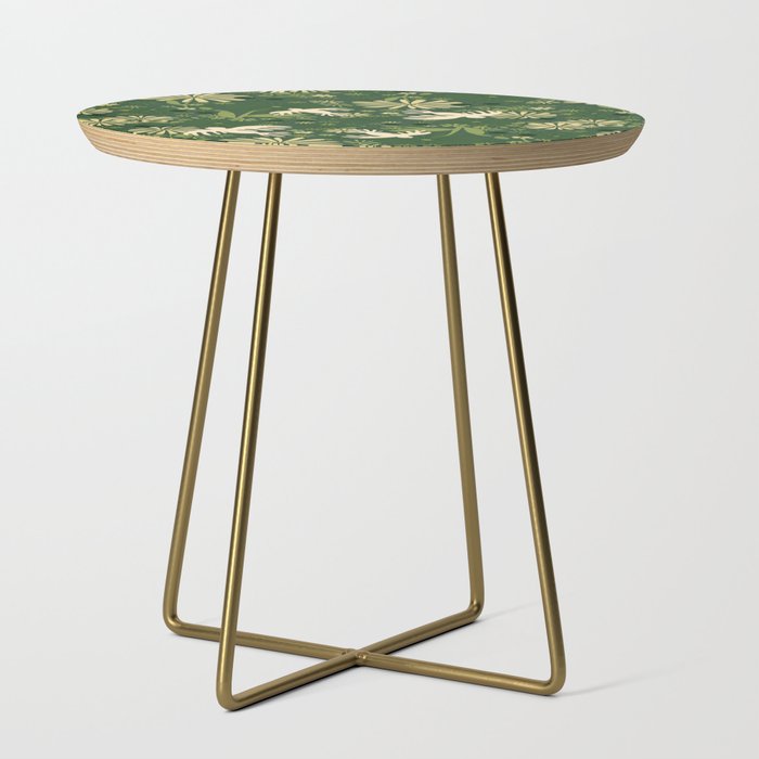 Birds & Flowers Green Side Table