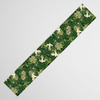 Birds & Flowers Green Table Runner Gallery Image 3