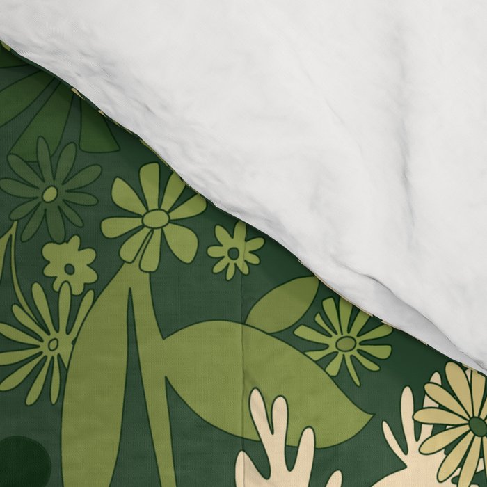 Birds & Flowers Green Comforter Gallery Image 4