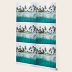 Split View Paradise - Ocean and Palm Tree Wall Art Wallpaper Gallery Image 2