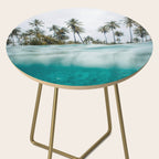 Split View Paradise - Ocean and Palm Tree Wall Art Side Table Gallery Image 2