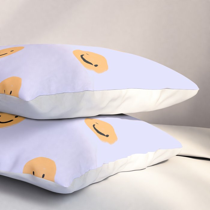 Purple Smiley Face Pillow Sham Gallery Image 3