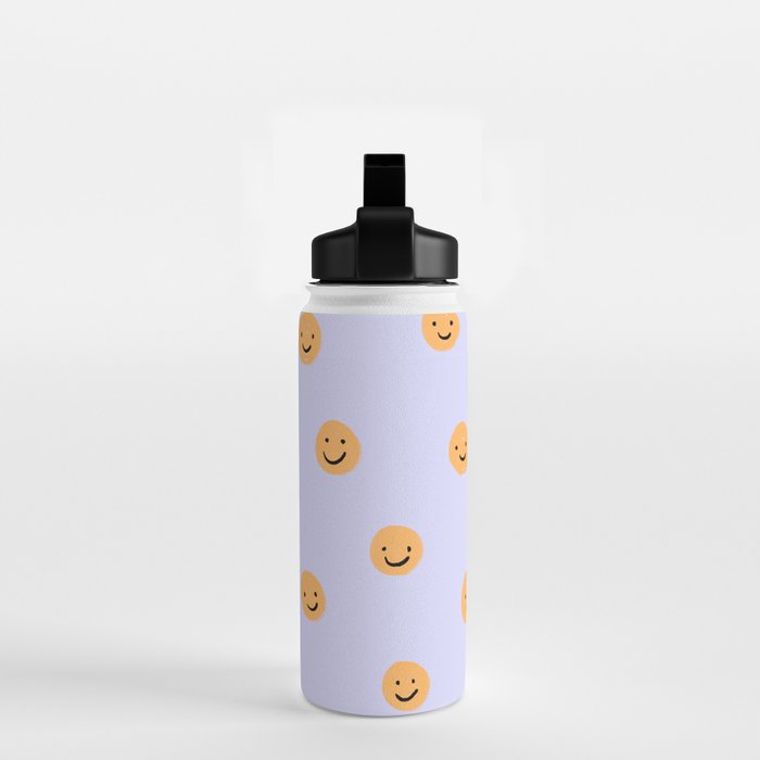 Purple Smiley Face Water Bottle Gallery Image 2