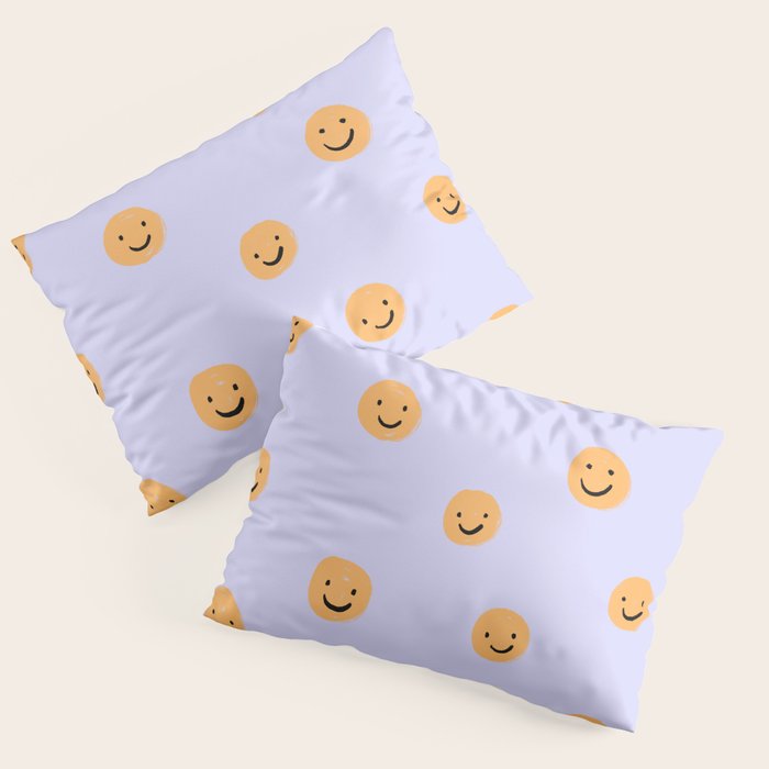 Purple Smiley Face Pillow Sham Gallery Image 1