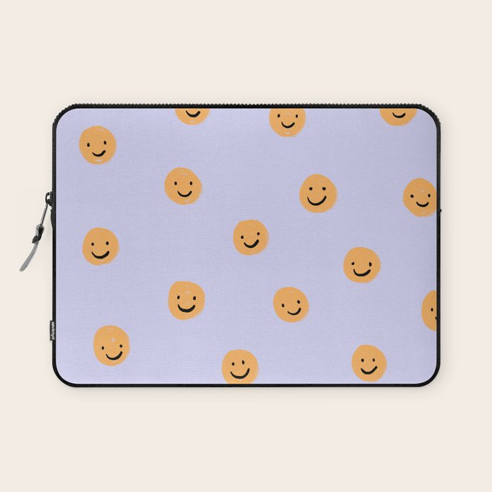 Purple Smiley Face Laptop Sleeve Gallery Image 1