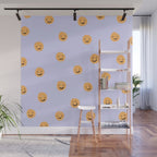 Purple Smiley Face Wall Mural Gallery Image 1