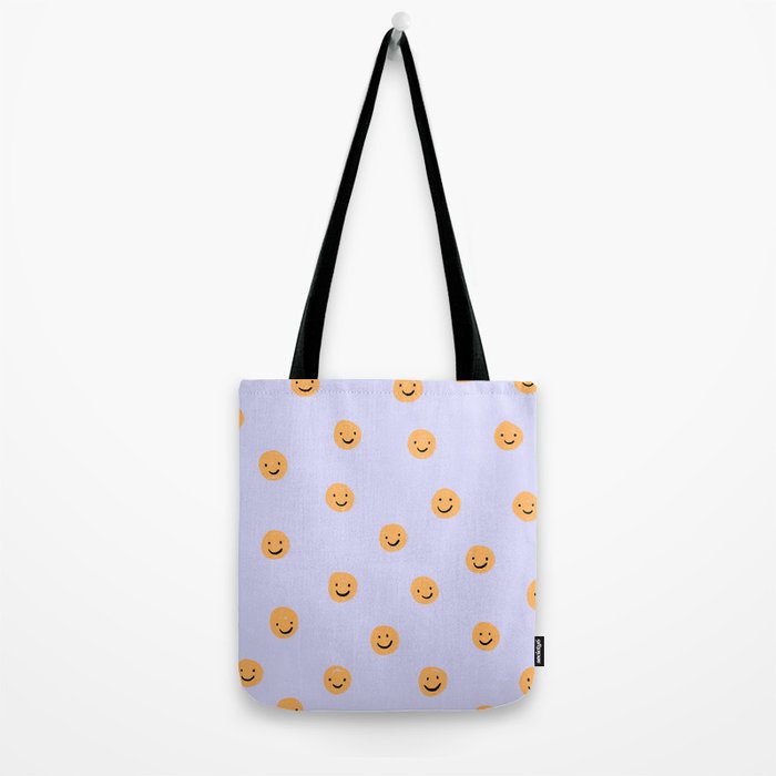 Purple Smiley Face Tote Bag Gallery Image 2