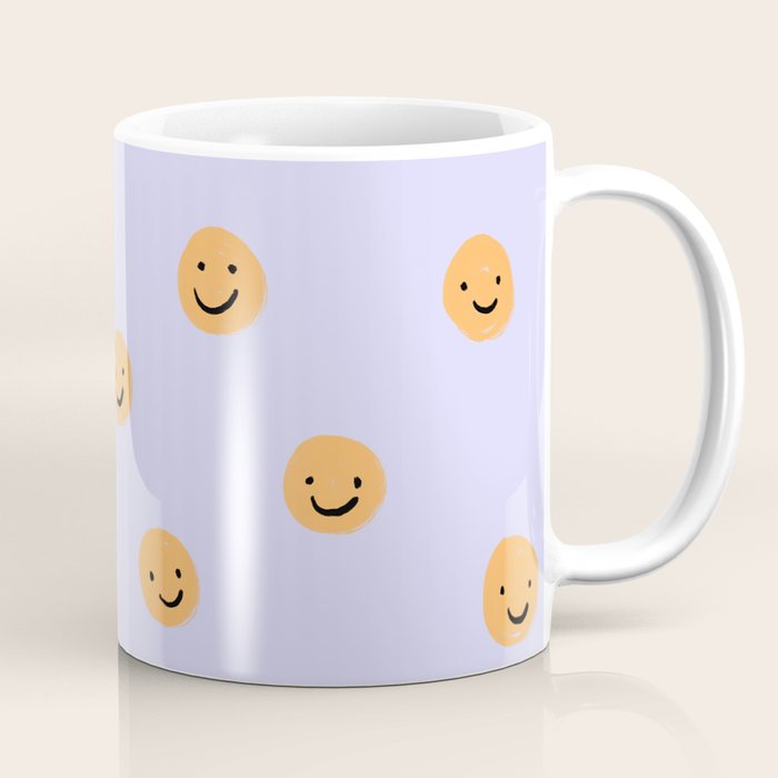Purple Smiley Face Coffee Mug Gallery Image 1