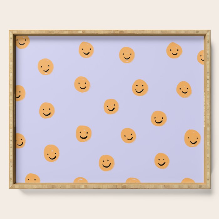 Purple Smiley Face Serving Tray Gallery Image 1