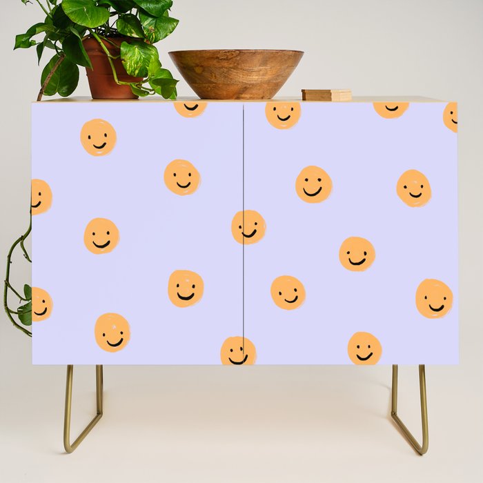 Purple Smiley Face Credenza Gallery Image 1