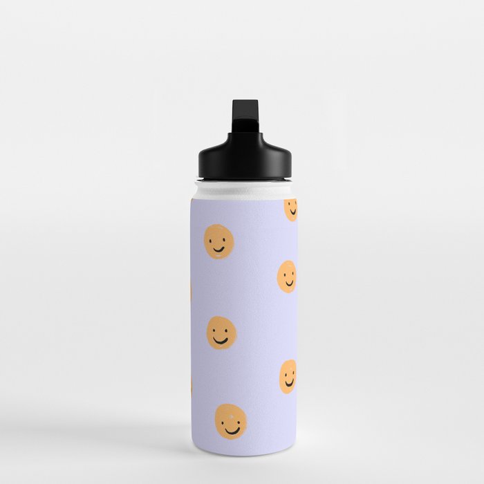 Purple Smiley Face Water Bottle Gallery Image 3