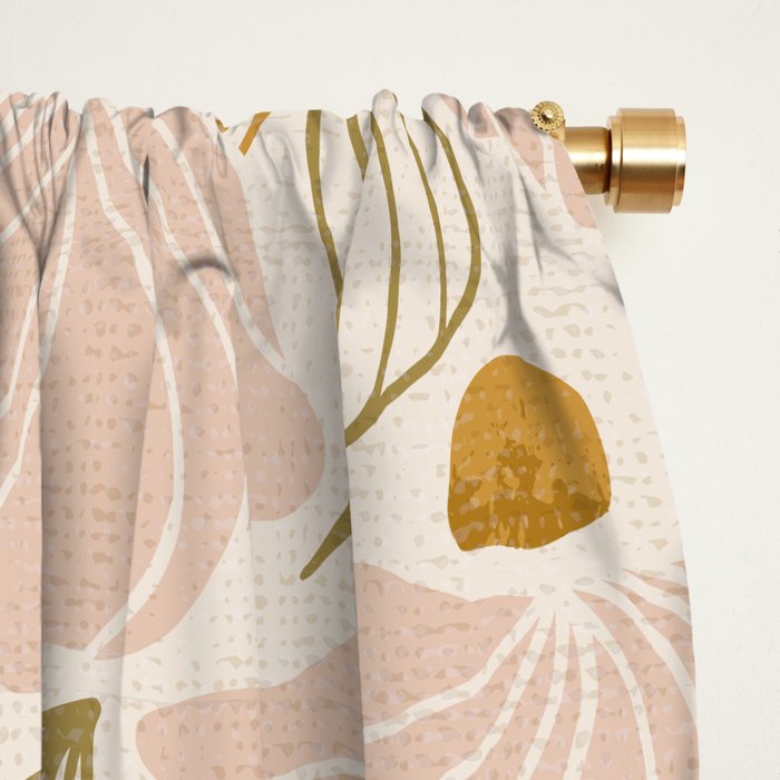 calming essentialsNatural flow meadow blush Window Curtain Gallery Image 2