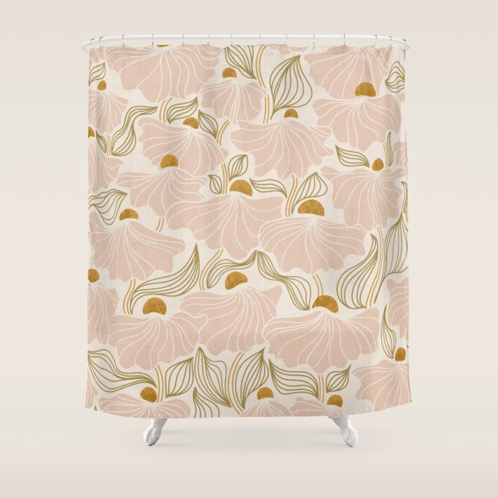 calming essentialsNatural flow meadow blush Shower Curtain Gallery Image 1
