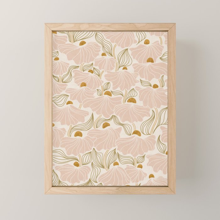 calming essentialsNatural flow meadow blush Mini Art Print Gallery Image 1