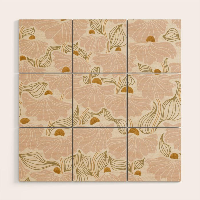 calming essentialsNatural flow meadow blush Wood Wall Art Gallery Image 1