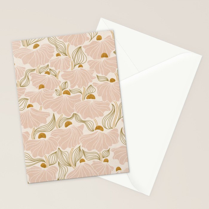 calming essentialsNatural flow meadow blush Stationery Card Gallery Image 2