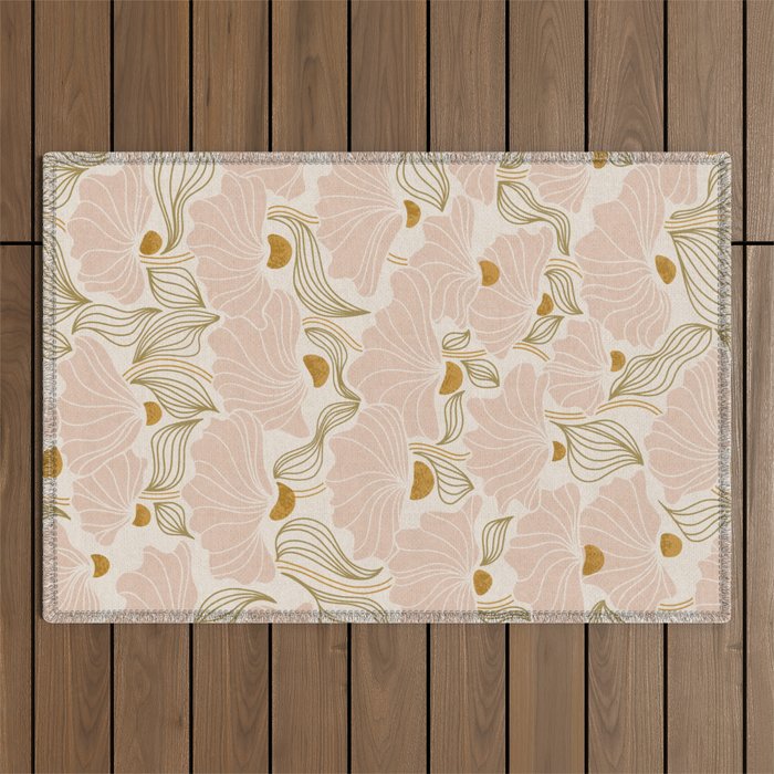 calming essentialsNatural flow meadow blush Outdoor Rug Gallery Image 1