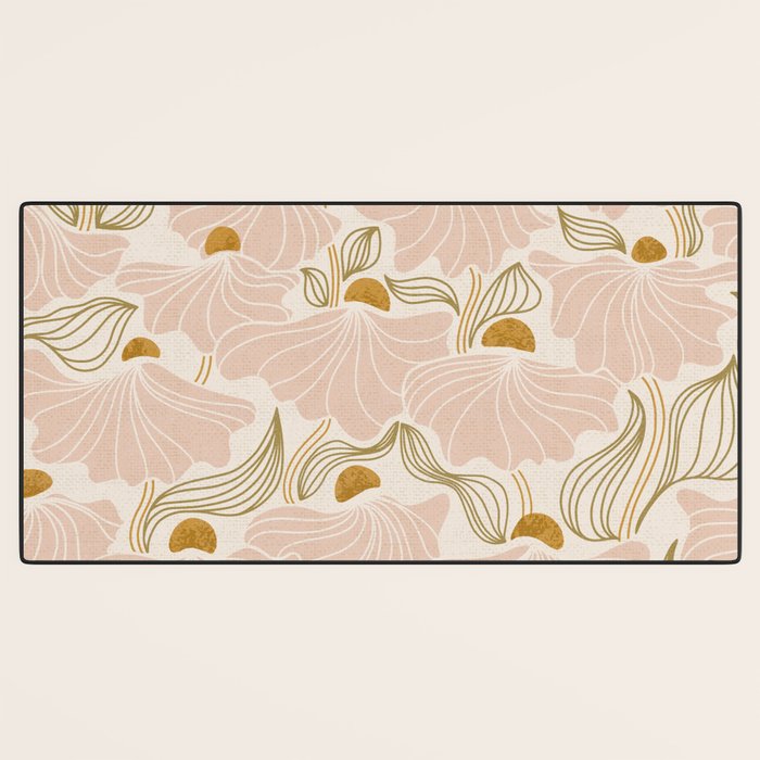 calming essentialsNatural flow meadow blush Desk Mat Gallery Image 3