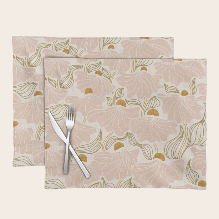 calming essentialsNatural flow meadow blush Placemat Gallery Image 1