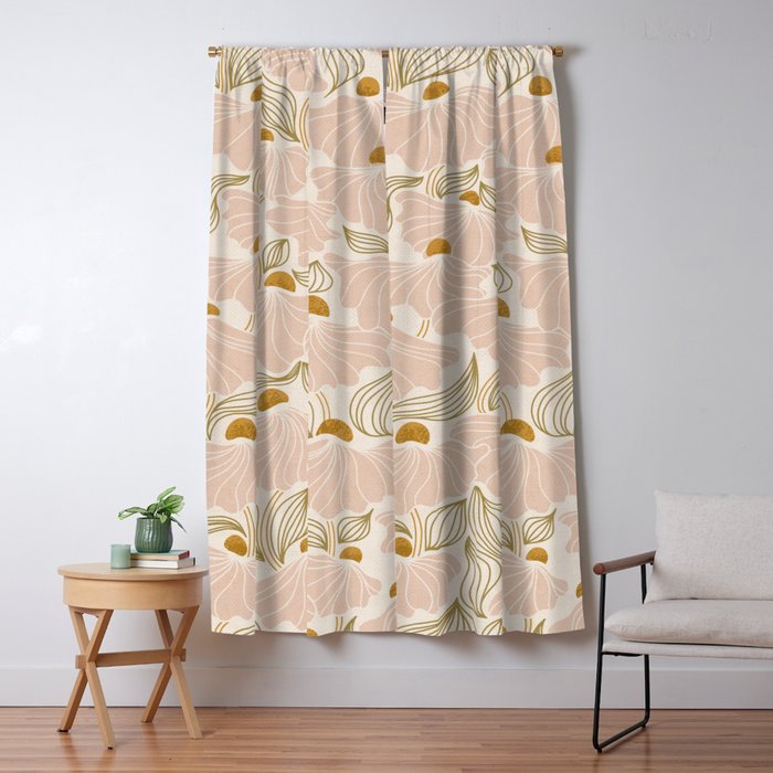 calming essentialsNatural flow meadow blush Window Curtain Gallery Image 5