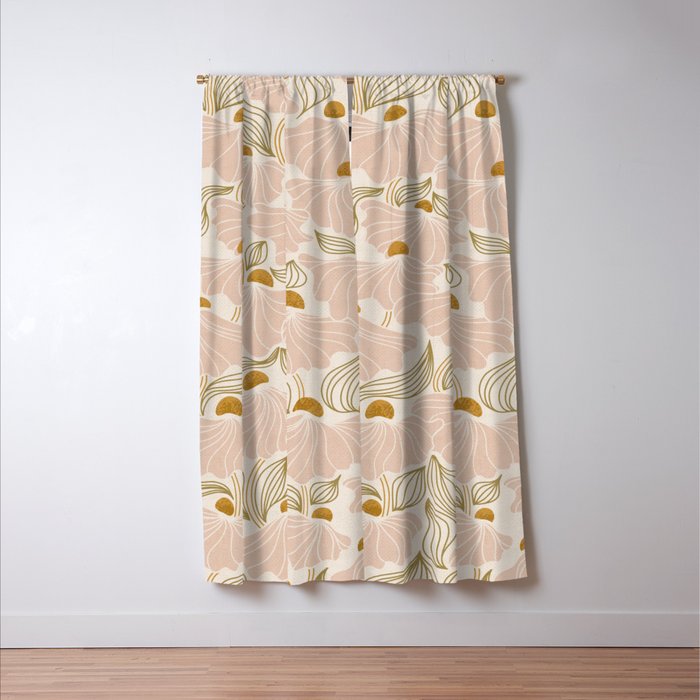 calming essentialsNatural flow meadow blush Window Curtain Gallery Image 3