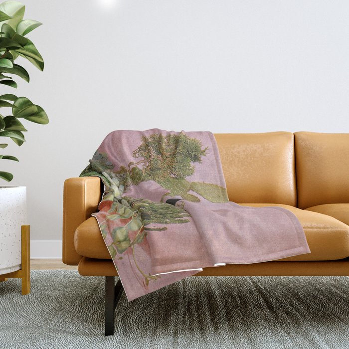 The Wonders of Cactus Island Throw Blanket Gallery Image 1