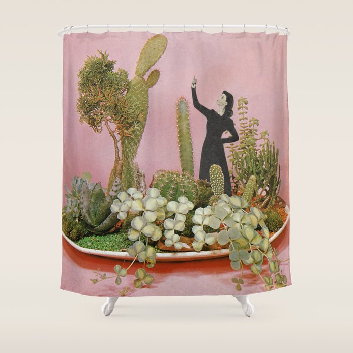 The Wonders of Cactus Island Shower Curtain Gallery Image 1
