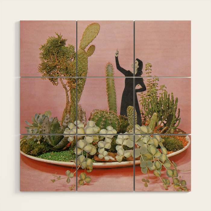 The Wonders of Cactus Island Wood Wall Art Gallery Image 1