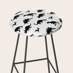 Black + White Dinosaurs Stool Gallery Image 2