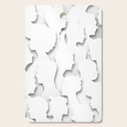Diverse people paper cut crowd pattern Cutting Board Gallery Image 1