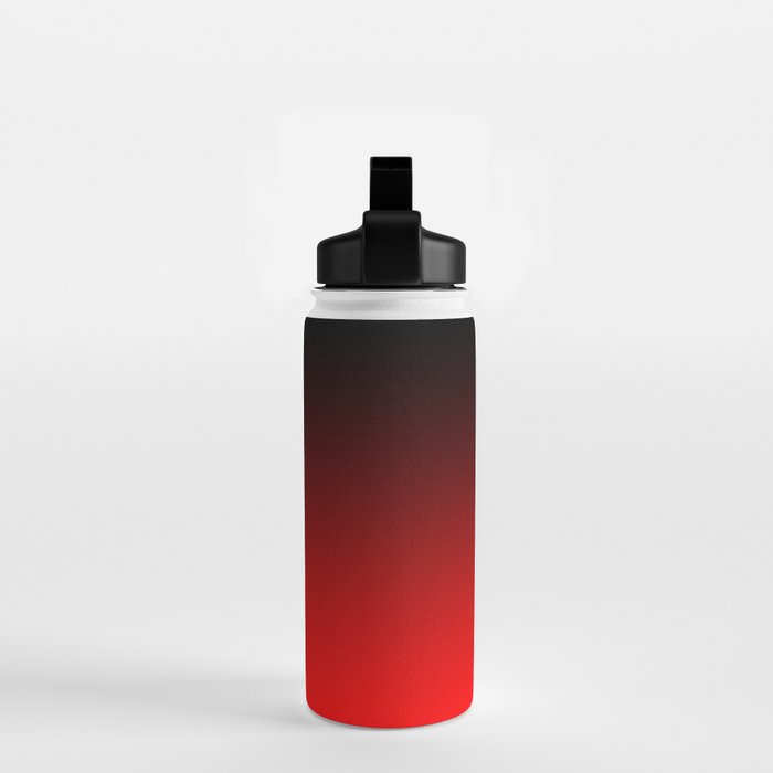 Black Red Neon Nights Ombre Water Bottle Gallery Image 2