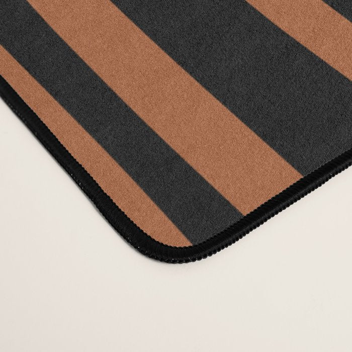 Midcentury Modern Rust and Black Abstract Confaab Pattern Desk Mat Gallery Image 4