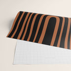 Midcentury Modern Rust and Black Abstract Confaab Pattern Wrapping Paper Gallery Image 2