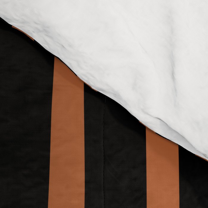 Midcentury Modern Rust and Black Abstract Confaab Pattern Comforter Gallery Image 4