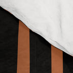 Midcentury Modern Rust and Black Abstract Confaab Pattern Comforter Gallery Image 4